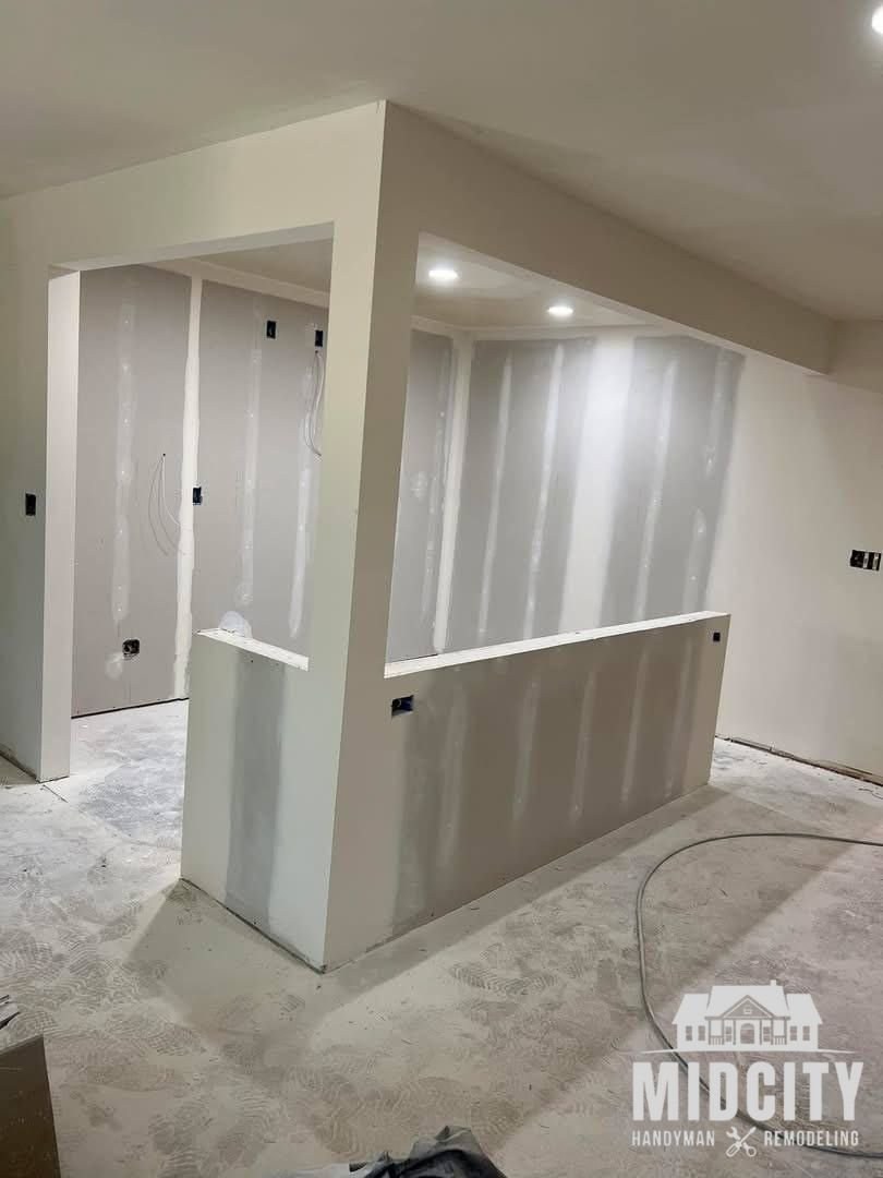 Custom hallway built-ins with fresh paint and trim